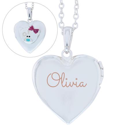 Personalised Me Me to You Silver Tone Heart Locket £19.99